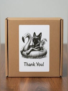 German Shepherd Thank You Labels 
4”x6”-100ct.